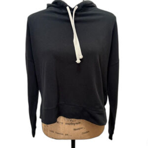Madewell Sunny Hoodie Black Hooded Pullover Athleisure Lounge Basic Size Medium